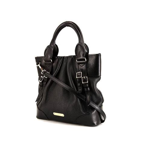 burberry vintage borsa pelle nera|Burberry Borse vintage .